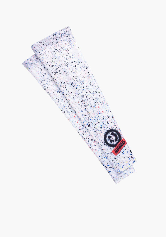Smile 77 White Arm-Warmers